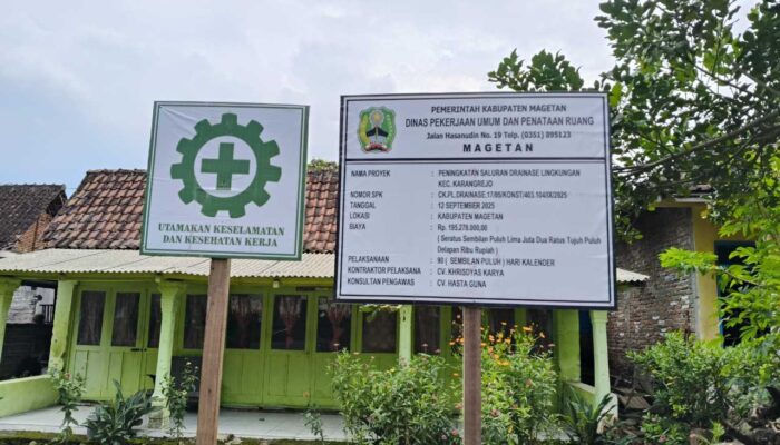 Perkuat Infrastruktur PUPR Magetan Bangun Drainase Baru Untuk Lingkungan Sehat