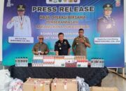 Bea Cukai Malang Sita 94.000 Batang Rokile dan 30 Botol Miras di Kota Batu
