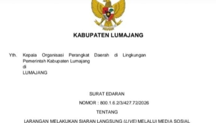 ASN Lumajang Dilarang Live di Media Sosial Saat Jam Dinas
