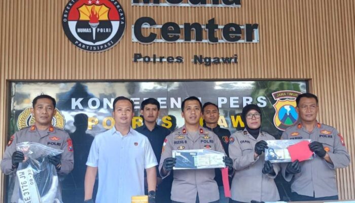 Kurang dari 24 Jam, Polres Ngawi Ungkap Maling Motor TKP Ketanggi