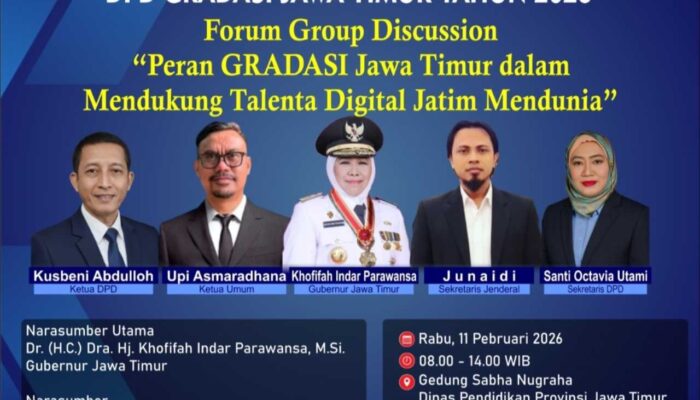 Rakerda GRADASI Jatim 2026 Dorong Talenta Digital Mendunia