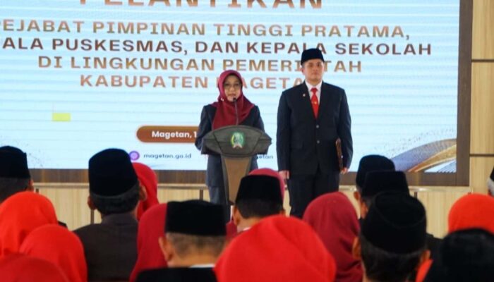 Penyegaran Birokrasi, 155 Pejabat Pemkab Magetan Dilantik Bupati Nanik