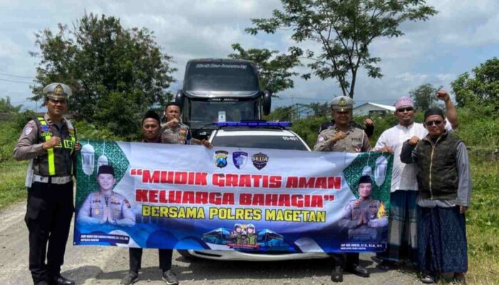 Polres Magetan Ramp Check dan Cek Kesehatan Sopir di Ponpes Al-Fatah Temboro