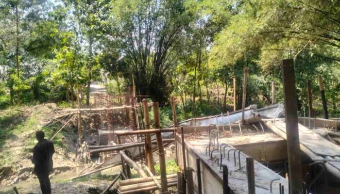 Mangkrak, Jembatan Desa Padang Mentoyo Kapas Dikeluhkan Warga