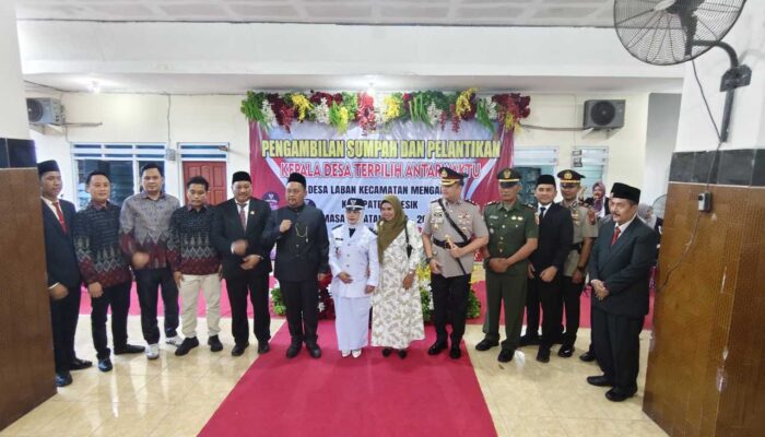 Resmi Jabat Kades Laban, Mujiani Dapat PR dari Bupati Gresik