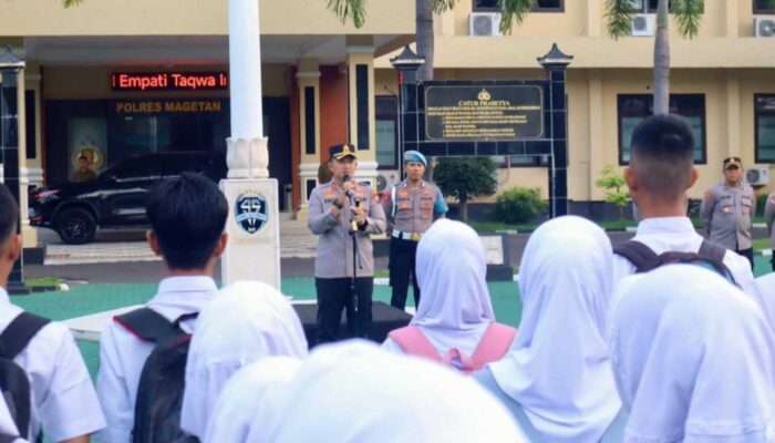 Kapolres Magetan Berangkatkan 100 Pelajar Ikuti Binlat Jati Diri Bangsa di Kediri