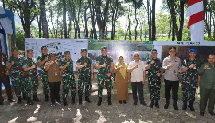 Dandim 0804 Magetan Dampingi Pangdam V Brawijaya Tinjau Lokasi Yonif TP di Desa Mategal