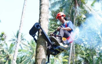 Tingkatkan Produktivitas Petani, ITS Kembangkan Mocits, Alat Panjat Kelapa Modern