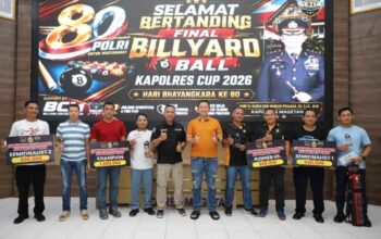 Meriah dan Penuh Sportivitas, Turnamen Billiard Kapolres Cup di Hari Bhayangkara ke-80