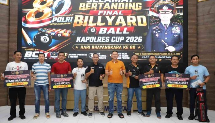 Meriah dan Penuh Sportivitas, Turnamen Billiard Kapolres Cup di Hari Bhayangkara ke-80