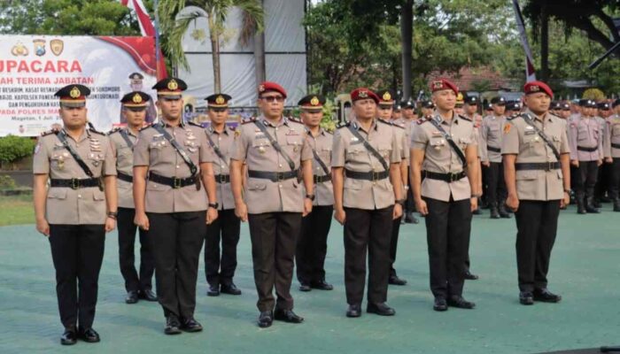 Sertijab PJU dan Kapolsek, Kapolres Minta Pejabat Baru Tancap Gas