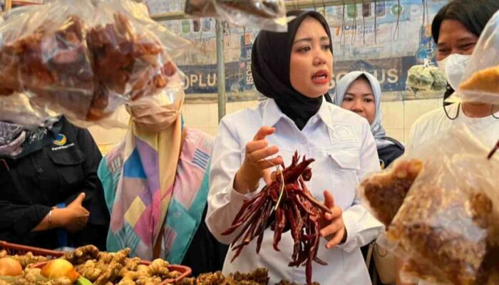 Blusukan, Dini Rahmania Bawa 120 Kader Nasdem Belanja di Pasar Bantaran