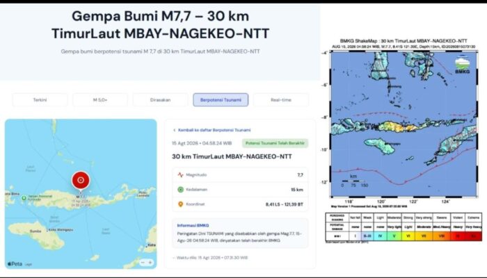 Gempa Magnitudo 7,7 Guncang Flores, Pakar ITS Ingatkan Ancaman Gempa Susulan