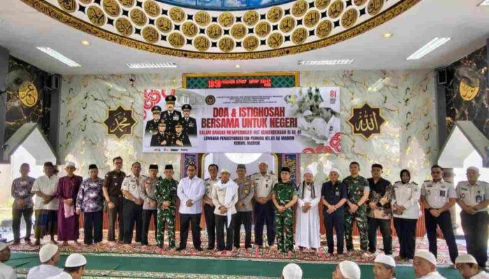 Sambut HUT RI ke 81, Kakanwil Jatim dan Lapas Pemuda Madiun Gelar Istighotsah