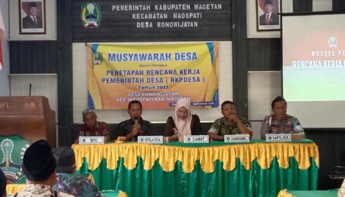 Musdes Ronowijayan Kecamatan Maospati Magetan Tetapkan RKPDes TA 2027
