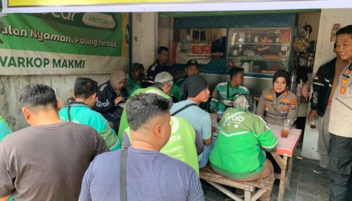 Pererat Silaturahmi, Polres Bojonegoro Makan Siang Tiap Jumat Bareng Ojol