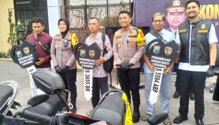 Motor Hilang Kembali Tanpa Biaya, Korban Curanmor Apresiasi Polres Bojonegoro